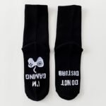 1/3 Pairs Men'S 'Do Not Disturb I'M Gaming' Print Crew Socks, Funny Comfy Breathable Casual Thermal Socks, Winter & Autumn - Image 7