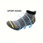 6Pcs Acefine Men'S Breathable Mesh Athletic Socks - Moisture-Wicking, Comfort Fit With Heel Tab & Bright Ear-Catching Colors, Polyester/Spandex Blend, Ideal For Running & Sports - Image 6