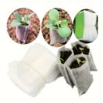 100/200/300Pcs Seedling Nursery Bags, Non-Woven Fabric Planting Bags, Cloth Seedling Pots For Gardening, Soil Transplanting Supplies, 8.0X10.01 Cm Agricultural Production Accessories - Image 10