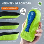 1.5-3.5Cm (0.59-1.38In) Invisible Height Increase Insoles Light Weight Soft Elastic Arch Support Breathable Heel Lifting Inserts Arch Support Heel Lift Memory Foam Shoe Pads Orthopedic Soles - Image 2