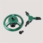 1Pc 360? Rotating Lawn Sprinkler - Durable Plastic Garden Irrigation Sprinkler With Adjustable Spray Nozzles, Manual Push-Pull Trigger, Even Coverage For Yard, Garden & Plant Watering, Sprinklers For Lawn - Image 5