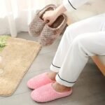Women'S Plush Indoor Slippers, Warm & Cozy Closed Toe Non Slip Shoes, Home Mute Slippers - Image 2