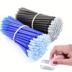 13Pcs/Set Erasable Gel Pen Set 0.5Mm Blue Black Color Writing Gel Pens Refills Rods Washable Handle For School Office Stationery Supplies(2 Pens+1 Eraser+10 Refills) - Image 6