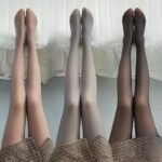 One-Pack Black Sheer Leggings For And Toning, Autumn-Winter Style, Fake Flesh-Tone Pantyhose With Gray Bottoming Pants For Women'S Outerwear - Image 8