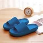 Unisex, Cloudyzz Unisex Cozislides Slip-On Slippers - Soft Eva Non-Slip Indoor/Outdoor House Shoes, Lightweight Cushioned Comfort For All Seasons, 7 Color Options (Beige, Blue, Black & More), Cute Slippers, Allseason Footwear, Ribbed Texture Design, Durable Slipresistant - Image 8