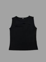 Solid Cut Out Tank Top, Sleeveless Crew Neck Casual Top, Women'S Clothing - Image 3