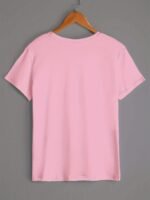 Solid Color Crew Neck T-Shirt, Casual Short Sleeve T-Shirt For Spring & Summer, Women'S Clothing - Image 9