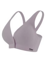 Simple Solid Seamless Buckle Front Bra, Comfy & Breathable Bra, Women'S Lingerie & Underwear - Image 2