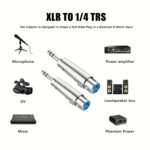 1Pc Jyft 1/4 Trs Male To Xlr Female Adapter, Cat5E Ethernet Cable Compatible, Round Stereo Audio Connector, No Battery Required - Image 5