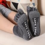 Non-Slip Toe Socks, Comfy Five Finger Yoga Socks For Running Athletic, Women'S Stockings & Hosiery