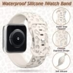 Leopard Engraved Band Compatible With Iwatch Band 38Mm 40Mm 41Mm 42Mm 44Mm 45Mm 49Mm, Waterproof Cheetah Sport Silicone Wristbands Replacement For Iwatch Series 8 7 6 5 4 3 2 Se - Image 12