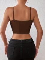 Crop Spaghetti Strap Top, Versatile Backless Cami Top For Summer, Women'S Clothing - Image 8