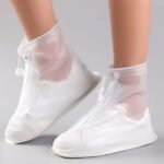 1Pc Zippered Pvc Rain Shoe Covers - Lightweight, Slip-Resistant & Durable Waterproof Footwear Protectors, Easy To Clean, For Outdoor Travel, Waterproof Shoes - Image 8