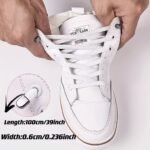 1 Pair 100 Cm/39.37 Inch Lace-Free Elastic Laces, Including 4 Snaps, Comfort Adjustable Loafers Elastic Laces For Adults, The Elderly, Can Be Used For Sports Shoes, Casual Shoes And Other Shoes - Image 2