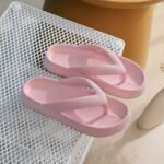 Wholesale Women'S Soft Sole Slides - Eva Flip-Flops With Thick Cushioned Insoles, All-Season Indoor/Outdoor Beach Slippers In Beige, White, Yellow, Pink, Black, Orange, Light Green, And Light Blue, Indoor Slippers | Stylish Slippers | Eva Material - Image 25