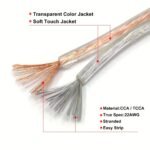 1 Roll Of 15.24 Meter/30.48 Meter/99.97 Meter Transparent Speaker Wire, 22 Awg, Suitable For Stereo Sound Systems, Home Theater Speakers, Surround Sound, And Radios (Note: This Is Not A Power Cable And Should Not Be Used For Power Connections). - Image 9