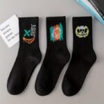 5 Pairs/10 Pairs Multi-Size Men'S Socks Black And White Long Tube High-Cut Versatile Student Style Autumn/Winter Sports Socks - Image 11