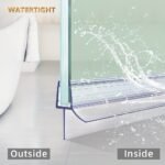 2Pcs Shower Door Bottom Seal, 1/4" X 19.68" Keep Bathroom Dry, Stop Shower Leaks, Glass Shower Door Seal Strip - Image 2