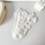 5 Pairs Women'S White Floral Lace Trim Low-Cut Ankle Socks - Breathable Invisible No-Show Everyday Casual Socks With Elastic Cuff, Machine Washable - Image 8