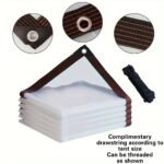 1Pc, Transparent Anti-Seepage Tarpaulin, Transparent Tarpaulin, Rain Shelter, Sunshade, Winter Plant Cover, Greenhouse Film Tarpaulin, Anti-Seepage Tarpaulin, Transparent Plastic Tarpaulin, Dust-Proof, Rainproof, Uv Resistant Garden Cover - Image 13