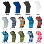 2Pcs Arm Sleeves - Warm, Cooling, Sports Sleeve Hand Covers For Running, Fishing, Cycling | Durable Textile Material, Black With Colorful Patterns, Hand Washable, Sports Armwear | Patterned Sleeve | Woven Texture - Image 2