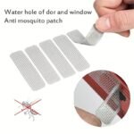 1/2/3/4/5 Sheet, Window And Door Screen Repair Patch, 6.2Cm?8.99Cm, 5 Patch For 1 Sheet, Strong Adhesive & Waterproof Fiberglass Covering Mesh Tape For Covering Window Door Tears Holes Screen Patch Repair Kit - Image 2