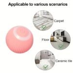 1-Pack Miaoquanji Smart Automatic Rolling Ball Toy For Cats - Usb Rechargeable Interactive Cat Toy With Motion-Activated Glow-In-The-Dark Feature, Durable Silicone, Safe For All Breeds & Sizes, Indoor Play & Mental Stimulation, Automatic Cat Ball | Glowindark Feature | Durable Silicone Ball, Cat Ball Toy - Image 11