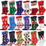 2/3/5/10 Pairs Of Neutral Christmas Socks With Funny Santa Claus, Snowflakes, Elk And Crew Members, Men'S New Year Fun Socks