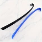 1Pc Ergonomic Shoe Horn - 42Cm Long, Thick Plastic, No-Bend Design For Easy Shoe Wear At Home Or Hotel, Blue & Black Options - Image 2