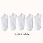 Breathable And Comfortable Ankle Socks For Men And Women, Suitable For Spring And Summer. These Solid Color Short Socks And Boat Socks Are Unisex And Can Be Worn In All Seasons. The Thin Design Is Perfect For Outdoor Leisure And Pairs Well With Dress Shoes. - Image 16
