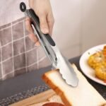 Stainless Steel Kitchen Tongs Set Of 1/2, Featuring A Silicone Non-Slip Handle, Locking Barbecue Food Clips, Available In 22.86 Cm And 30.48 Cm, Grilling Tools. - Image 8