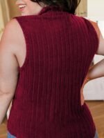 Bestie Solid Color Versatile Sleeveless Base Layer T-Shirt For Women Plus Size Curves - Image 6
