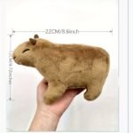 Adorable 22.35Cm Capybara Plush Toy - Soft, Lifelike Rodent Stuffed Animal With Smiling Face, Perfect For Boys & Girls, Ideal Birthday Or Holiday Gift, Stuffed Plushies - Image 2