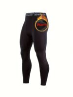 Men'S Thermal Pants, Tight Compression Fleeced Base Layer, Men Basketball Athletic Workout Running Tights Men'S Sports Leggings For Gym - Image 3