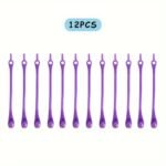 12Pcs Colorful Silicone Elastic Shoelaces, Multifunctional High Elastic Lazy Shoe Laces - Image 5