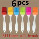 6Pcs Silicone Oil Brush Household Baking Brush Outdoor Bbq Brush Kitchen Accessories Tools Diy Baking Tool Cream Brush Silicone Brush Varsity Brush Cooking Utensil Kitchen Gadgets