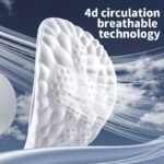 1 Pair 4D Sports Insoles For Men Women, Pu Sole Soft Breathable Shock Absorption Cushion Running Insoles - Image 6