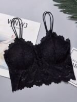 Contrast Lace Wireless Bralette, Scallop Trim Lightweight Everyday Bra, Women'S Lingerie & Underwear - Image 10