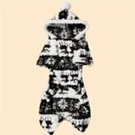 1Pc Pet Christmas Reindeer Graphic Pajamas Hooded Jumpsuit For Puppy, Toy And Small Dog For Stocking Stuffers - Image 7
