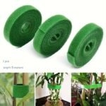 A 5-Meter Roll Of Nylon Straps, Suitable For Wrapping Data Cables, Binding Garden Plants, Featuring Strong Adhesion And Reusable Durability.