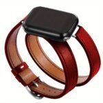 Double Tour Pu Leather Strap For Iwatch Ultra Band 49Mm 45Mm 42Mm 44Mm Series 8 7 6 Se 5 4 3 2 Iwatch 6 38Mm 40Mm Correa 41Mm - Image 12