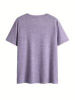 Letter Print V-Neck T-Shirts, Short Sleeve Summer Pullover Sports Top, Women'S Clothing - Image 10