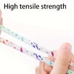 1 Pair Ink Splashing Lazy Free Tie Elastic Shoelaces, Elastic Multicolor Shoelaces With 4Pcs Metal Press Buckles - Image 4