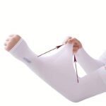 Ice Sliky Fiber Fabric Sleeve Covers - & Heat Reduction, Breathable Stretch Fit For Men & Women, Summer Outdoor Activities Like Driving, Fishing, And Sports - Black, Fishing Gear Essentials, Flexible Arm Coverage - Image 11