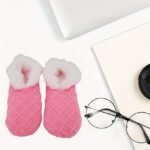 One Pair Women'S Warm Solid Color Floor Socks Non Slip Plush Knitted Coral Fleece Socks No Show Socks - Image 15
