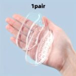 1 Pair/2 Pairs/5 Pairs Gel Heel Cushion Inserts, Transparent Silicone Anti-Slip Shoe Pads For High Heels, Comfortable Half Size Pads For Women'S Footwear - Image 3