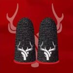 1 Pair Of Breathable Antlers Sweat-Proof Touch Screen Thumb And Finger Sleeves For Pubg Mobile Game Silvery Fiber Sleeves As Gifts For Birthdays/Easter/Boys/Girlfriends