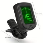1Pc Accurate Clip-On Guitar Tuner With 360-Degree Rotatable Digital Display - Ideal For Acoustic Guitar, Ukulele, Bass, Violin, Banjo And Chromatic, Includes 10 Guitar Picks (Random Color) For Ultimate Convenience - Image 2