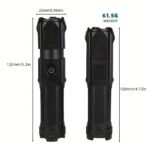 Baihuibri 1Pc Powerful Variable Focus Flashlight, Multifunctional Portable Household Small Flashlight, Telescopic Zoom Light, Rechargeable, Suitable For Outdoor Lighting, Work, Exploration Hiking - Image 4