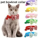 1Pc Adjustable Plaid Cat Collar With Bow Tie - Perfect For Holiday Dress Up And Everyday Wear - Image 6